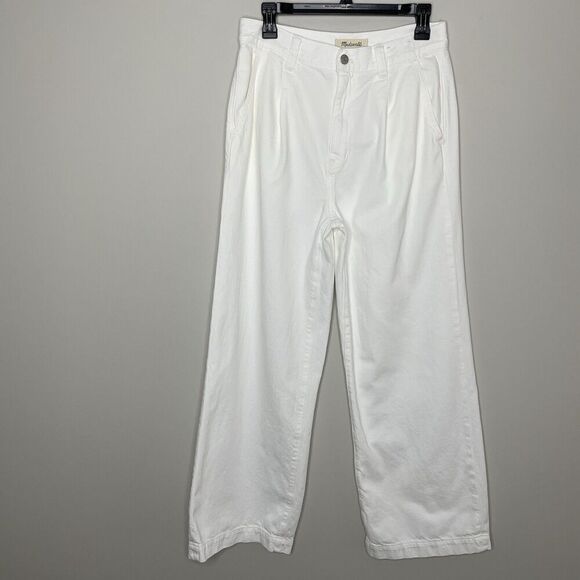 MADEWELL Harlow Wide Leg Jeans Women 27 Airy Denim Tile White NO670 - Picture 3 of 16